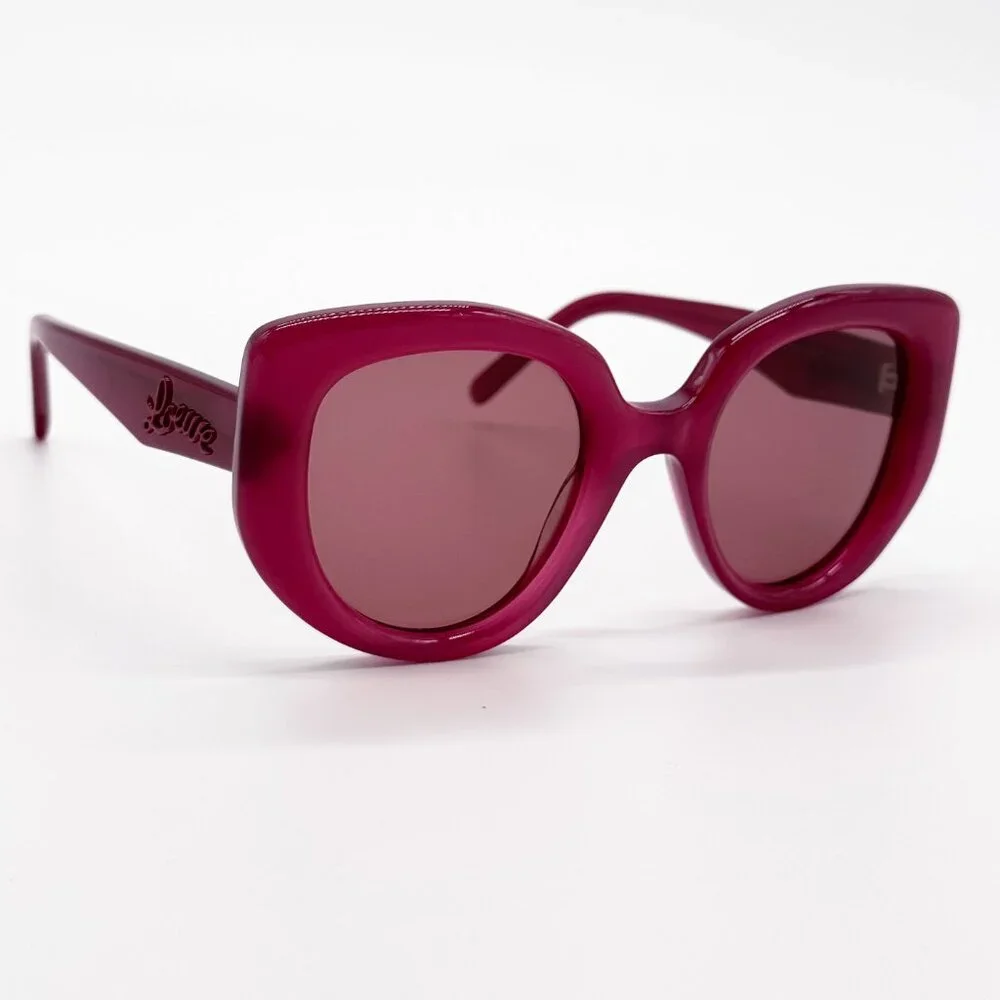 NEW LOEWE LW40100I 75Y SUNGLASSES WOMEN PINK ROUND - Picture 4 of 9